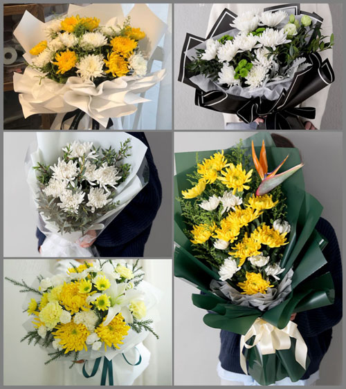 广东湛江市吴川市塘㙍镇岭脚村白事花束代送